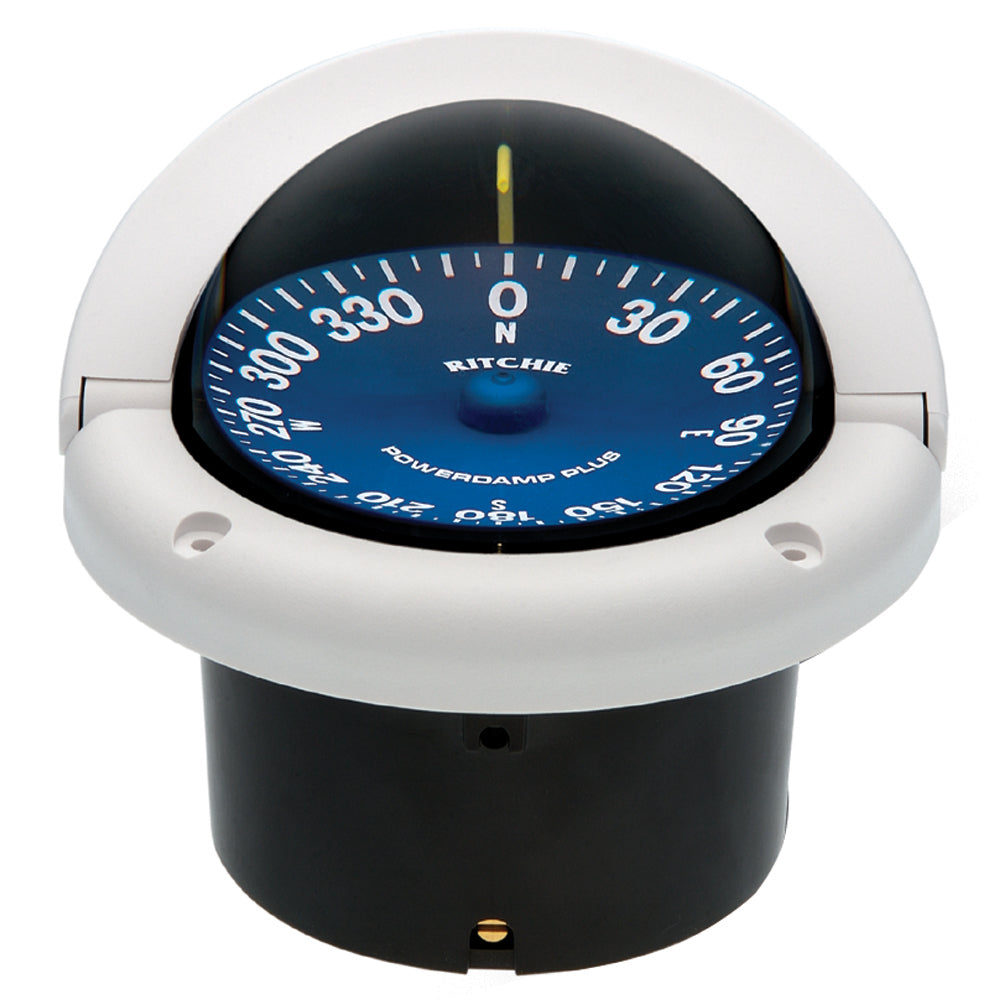 Ritchie SS-1002W SuperSport Compass - Flush Mount - White - Deckhand Marine Supply