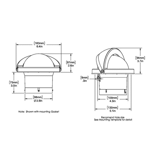 Ritchie SS-2000W SuperSport Compass - Flush Mount - White - Deckhand Marine Supply