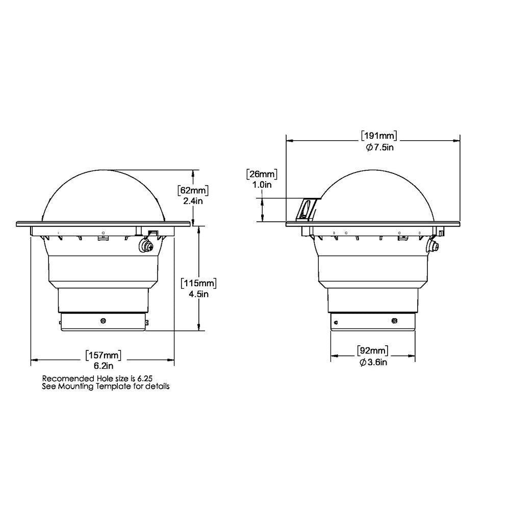 Ritchie SS-5000W SuperSport Compass - Flush Mount - White - Deckhand Marine Supply