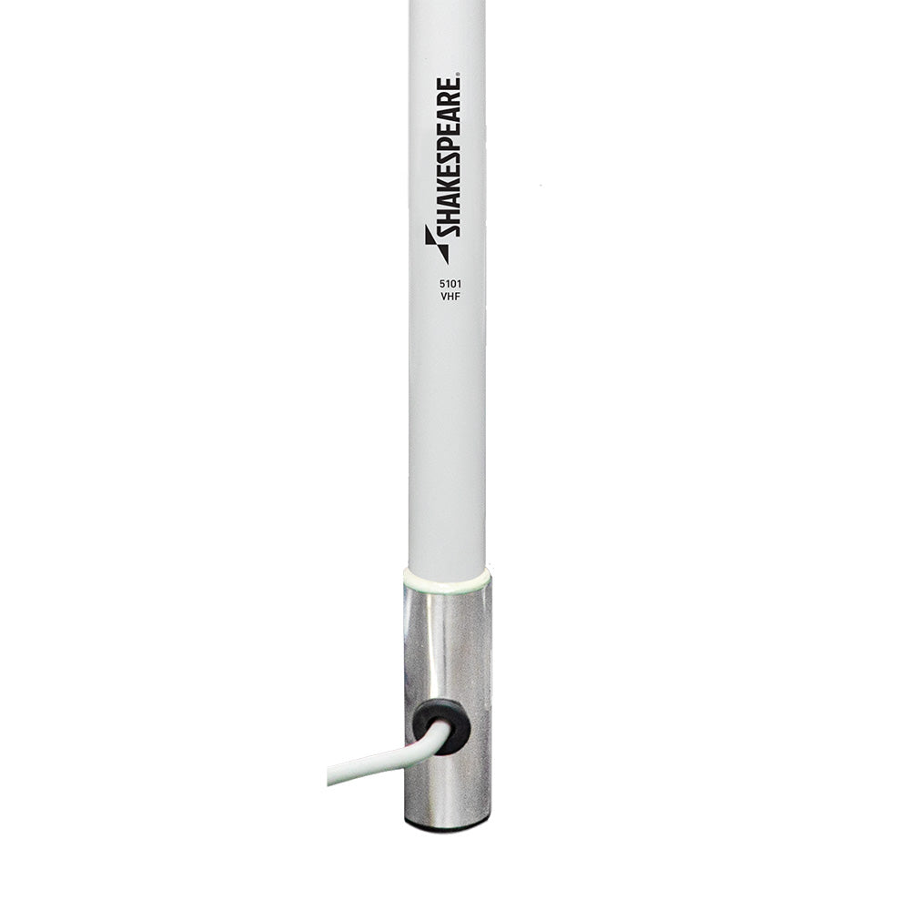 Shakespeare 5101 8 Classic VHF Antenna w/15' RG-58 Cable - White - Deckhand Marine Supply