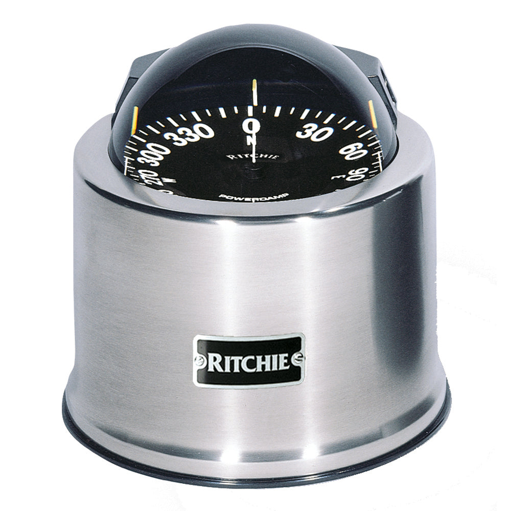 Ritchie SP-5-C GlobeMaster Compass - Pedestal Mount - Stainless Steel - 12V - 5 Degree Card - Deckhand Marine Supply