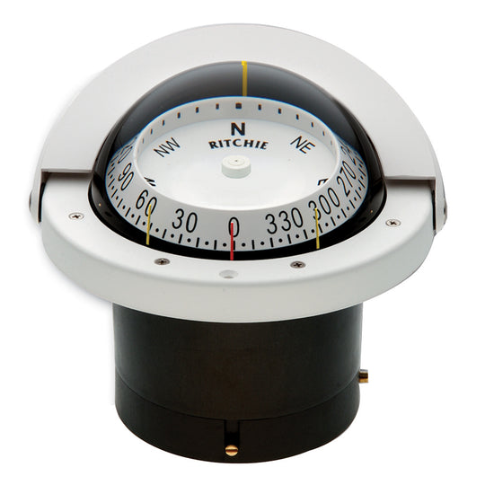 Ritchie FNW-203 Navigator Compass - Flush Mount - White - Deckhand Marine Supply