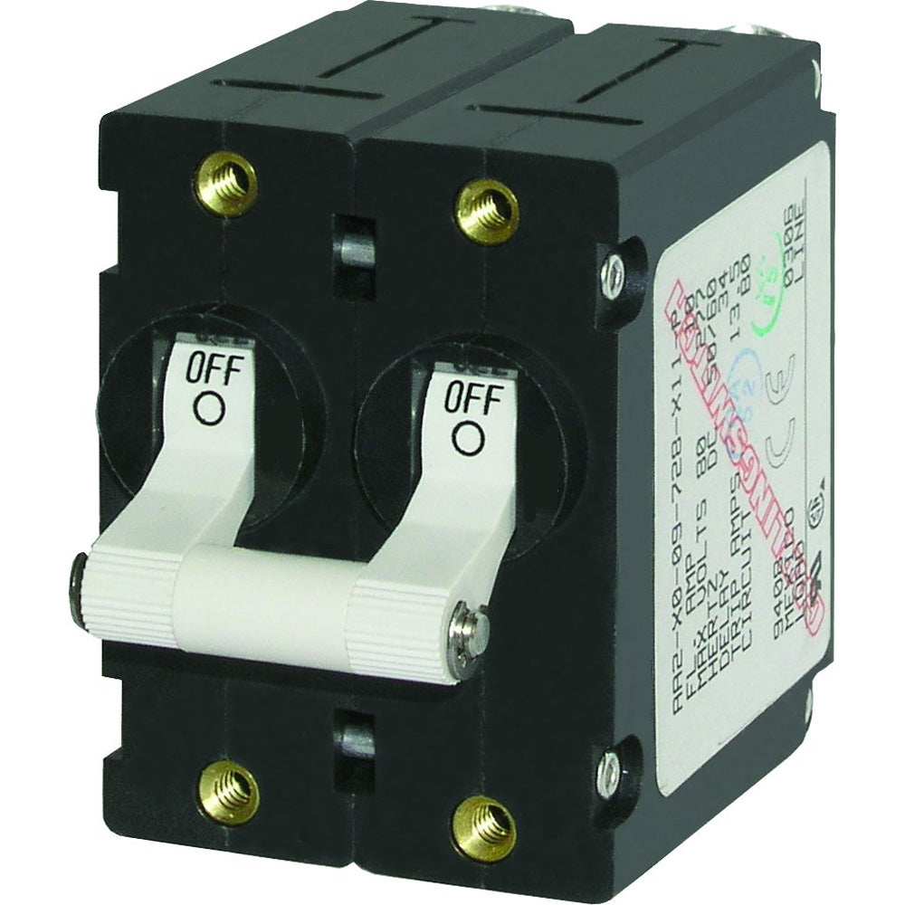 Blue Sea 7233 A-Series Double Pole Toggle - 10AMP - White - Deckhand Marine Supply