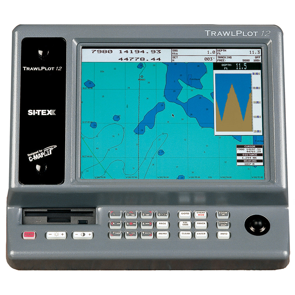 SI-TEX TRAWLPLOT 12 SD Color Chartplotter w/WAAS Receiver - Deckhand Marine Supply