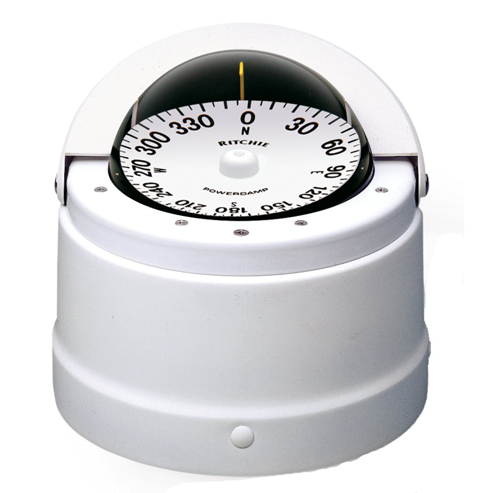 Ritchie DNW-200 Navigator Compass - Binnacle Mount - White - Deckhand Marine Supply