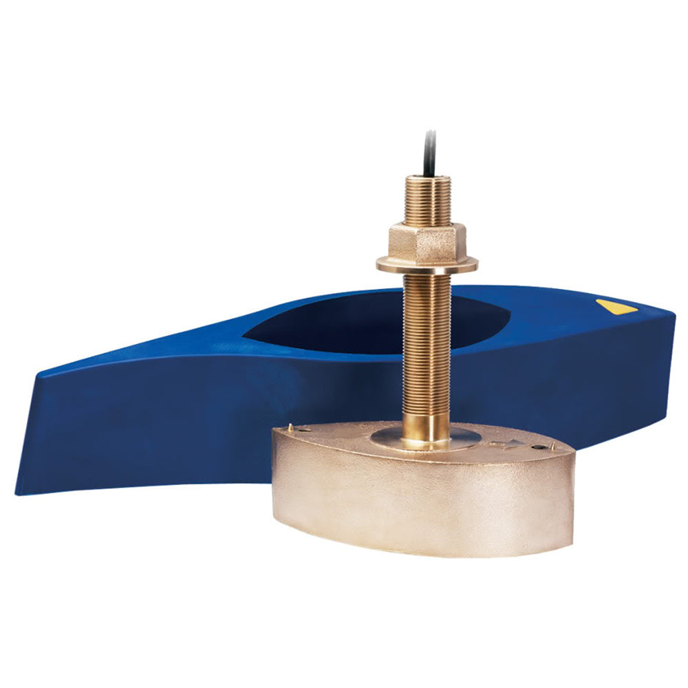 Furuno 526T-HDD Bronze Broadband Thru-Hull Transducer w/Temp, Built-In Diplexer & Hi-Speed Fairing Block 1kW (10-Pin) - Deckhand Marine Supply