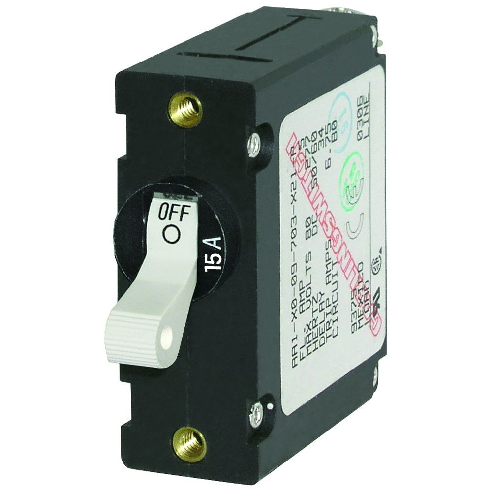 Blue Sea 7210 AC/DC Single Pole Magnetic World Circuit Breaker - 15AMP - Deckhand Marine Supply