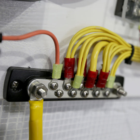 Blue Sea 2300 150AMP Common BusBar 10 x #8-32 Screw Terminal w/Cover - Deckhand Marine Supply