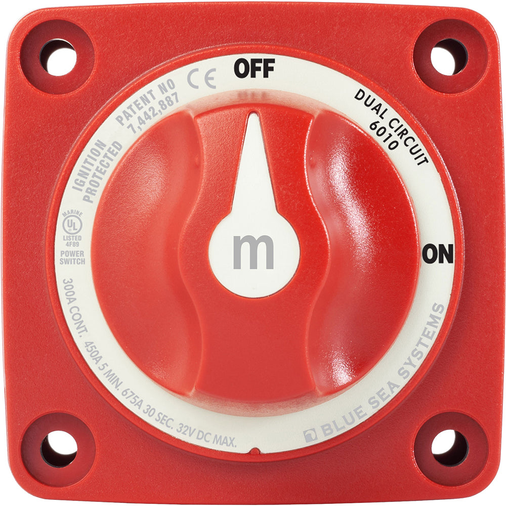 Blue Sea 6010 m-Series (Mini) Battery Switch Dual Circuit - Deckhand Marine Supply