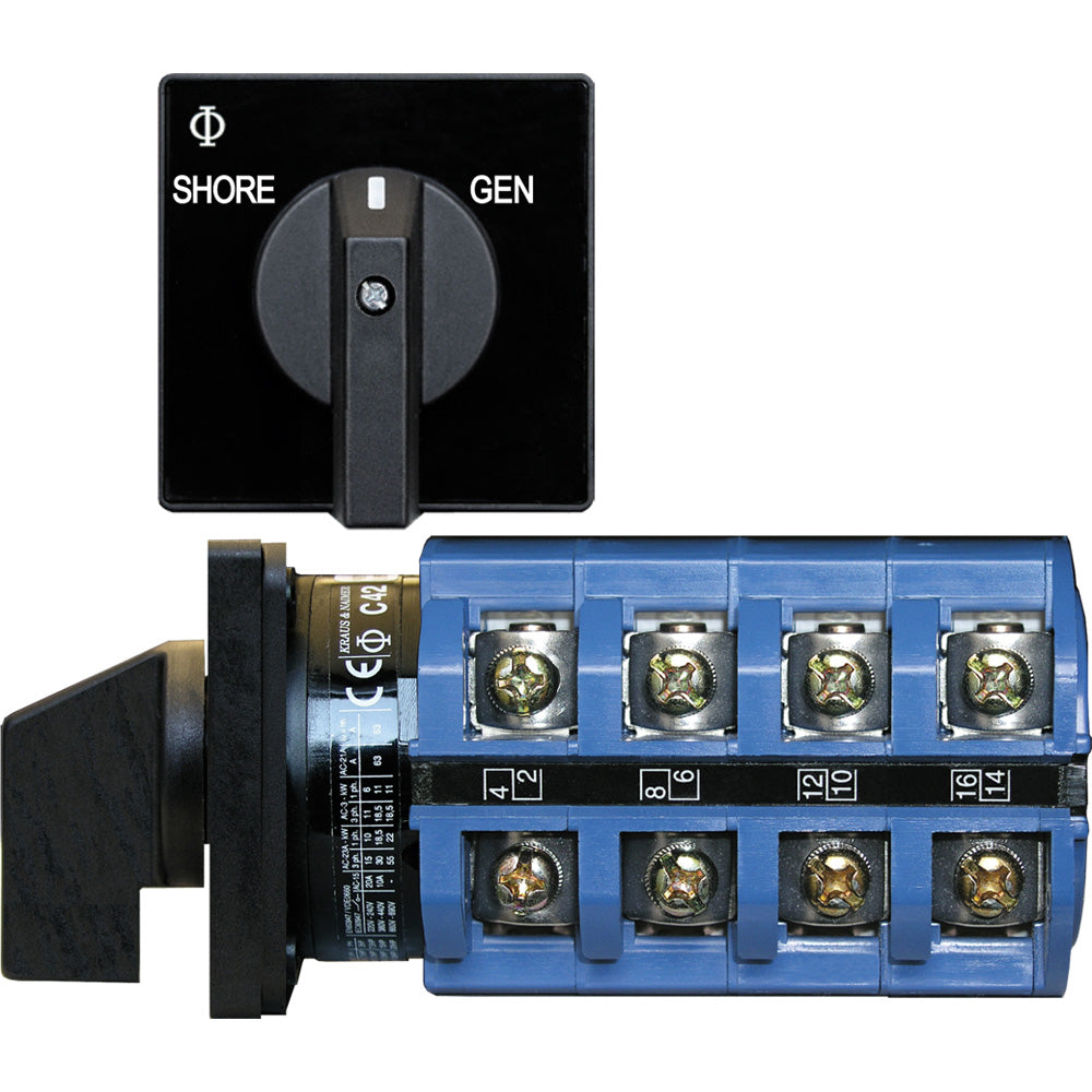 Blue Sea 6337 Switch, AC 120V AC 30A  OFF+2 Position - Deckhand Marine Supply