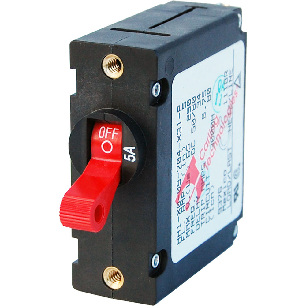 Blue Sea 7201 AC/DC Single Pole Magnetic World Circuit Breaker  -  5 AMP - Deckhand Marine Supply