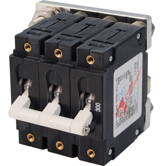 Blue Sea 7271 300A C-Series Triple Pole Toggle DC Circuit Breaker - Deckhand Marine Supply