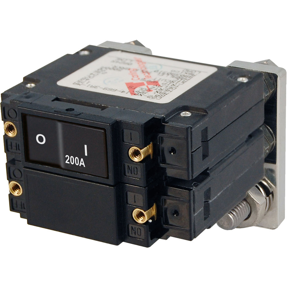 Blue Sea 7476 C - Series Flat Circuit Breaker, Single and Double Pole  -  200 Amp - Deckhand Marine Supply