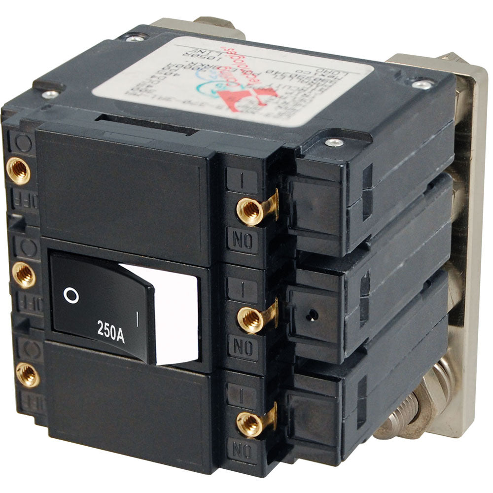 Blue Sea 7477 C - Series Flat Circuit Breaker, Single and Double Pole  -  250 Amp - Deckhand Marine Supply