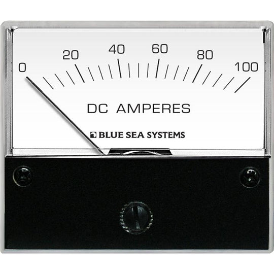 Blue Sea 8017 DC Analog Ammeter - 2-3/4" Face, 0-100 Amperes DC - Deckhand Marine Supply