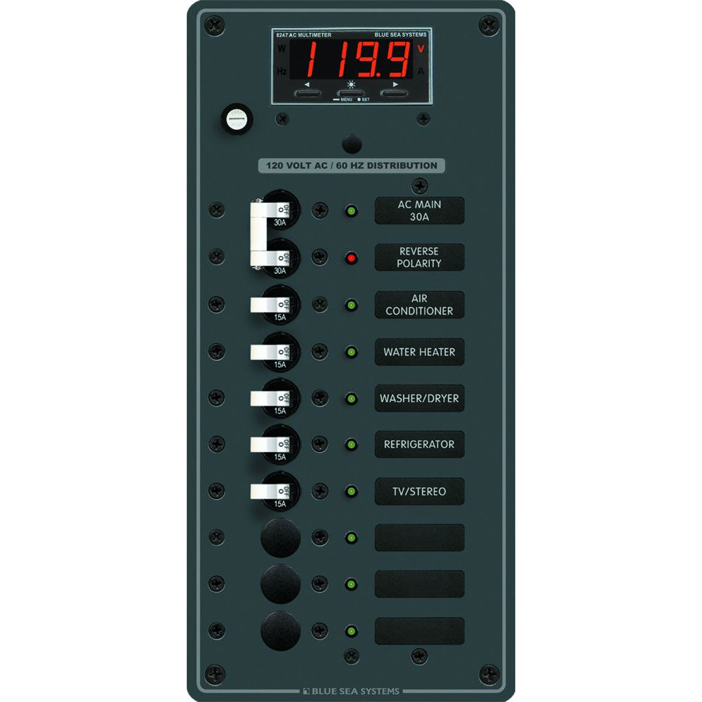 Blue Sea 8406 AC Main + 8 Positions - Deckhand Marine Supply