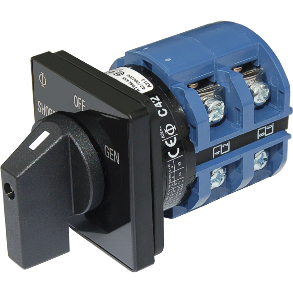 Blue Sea 9011 Switch, AV 120VAC 65A OFF +2 Positions - Deckhand Marine Supply