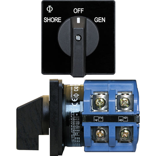 Blue Sea 9011 Switch, AV 120VAC 65A OFF +2 Positions - Deckhand Marine Supply