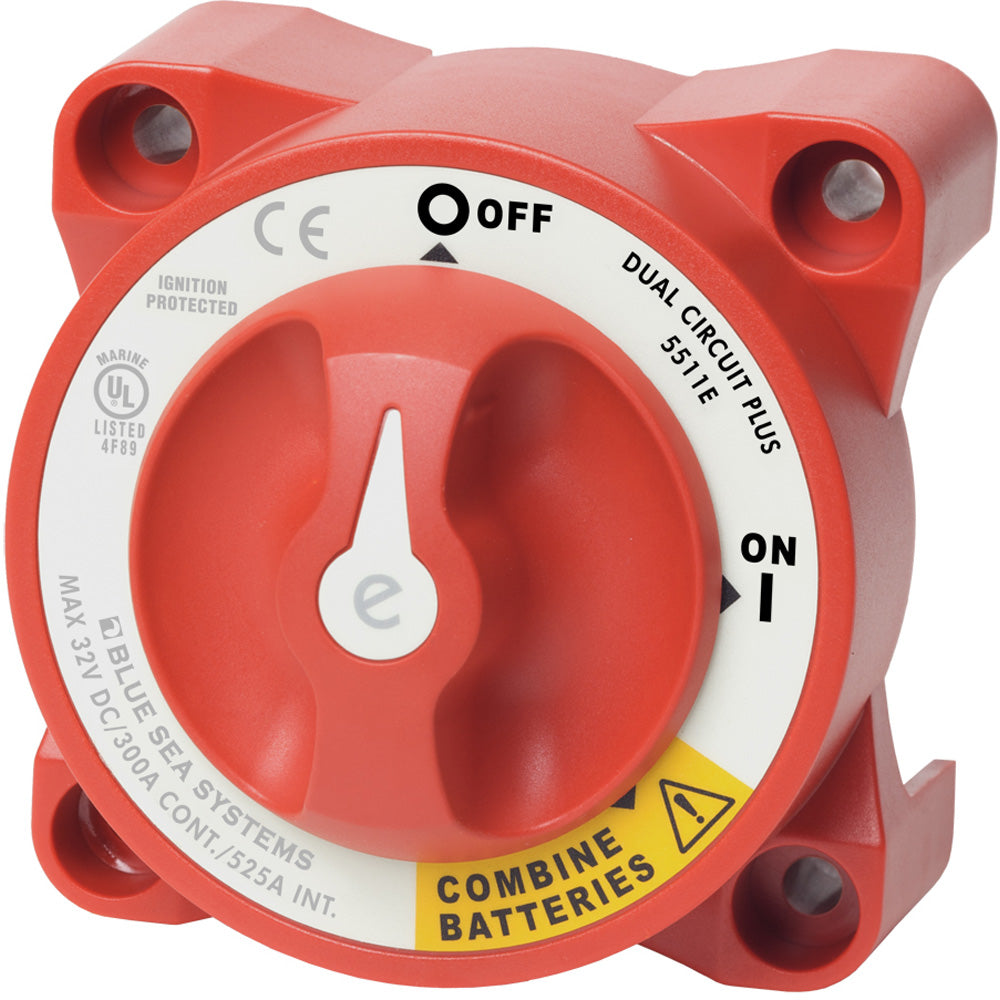 Blue Sea 5511e e-Series Dual Circuit Plus Battery Switch - Deckhand Marine Supply