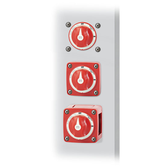 Blue Sea 6006 m-Series (Mini) Battery Switch Single Circuit ON/OFF Red - Deckhand Marine Supply