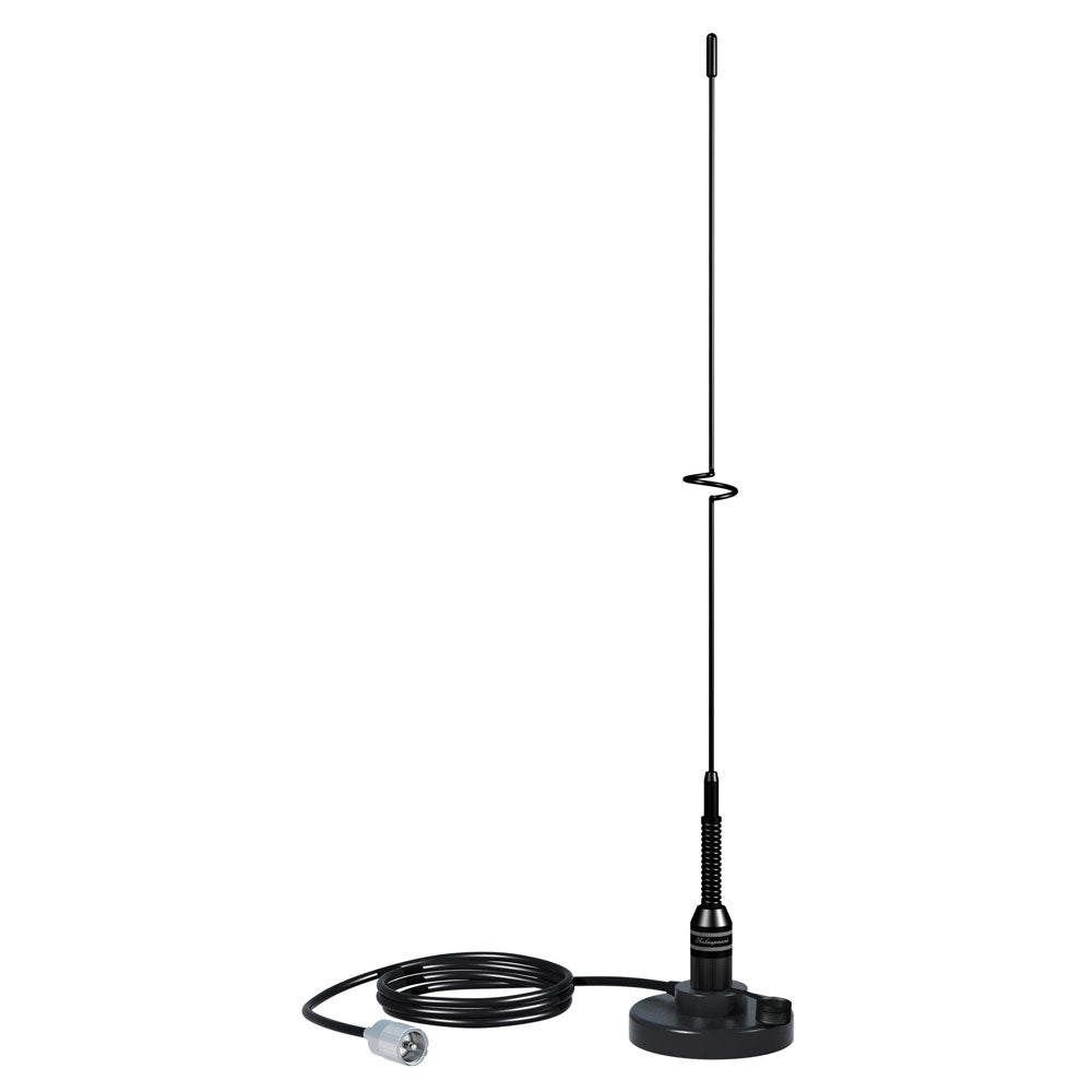 Shakespeare VHF 19" 5218 Black SS Whip Antenna - Magnetic Mount - Deckhand Marine Supply