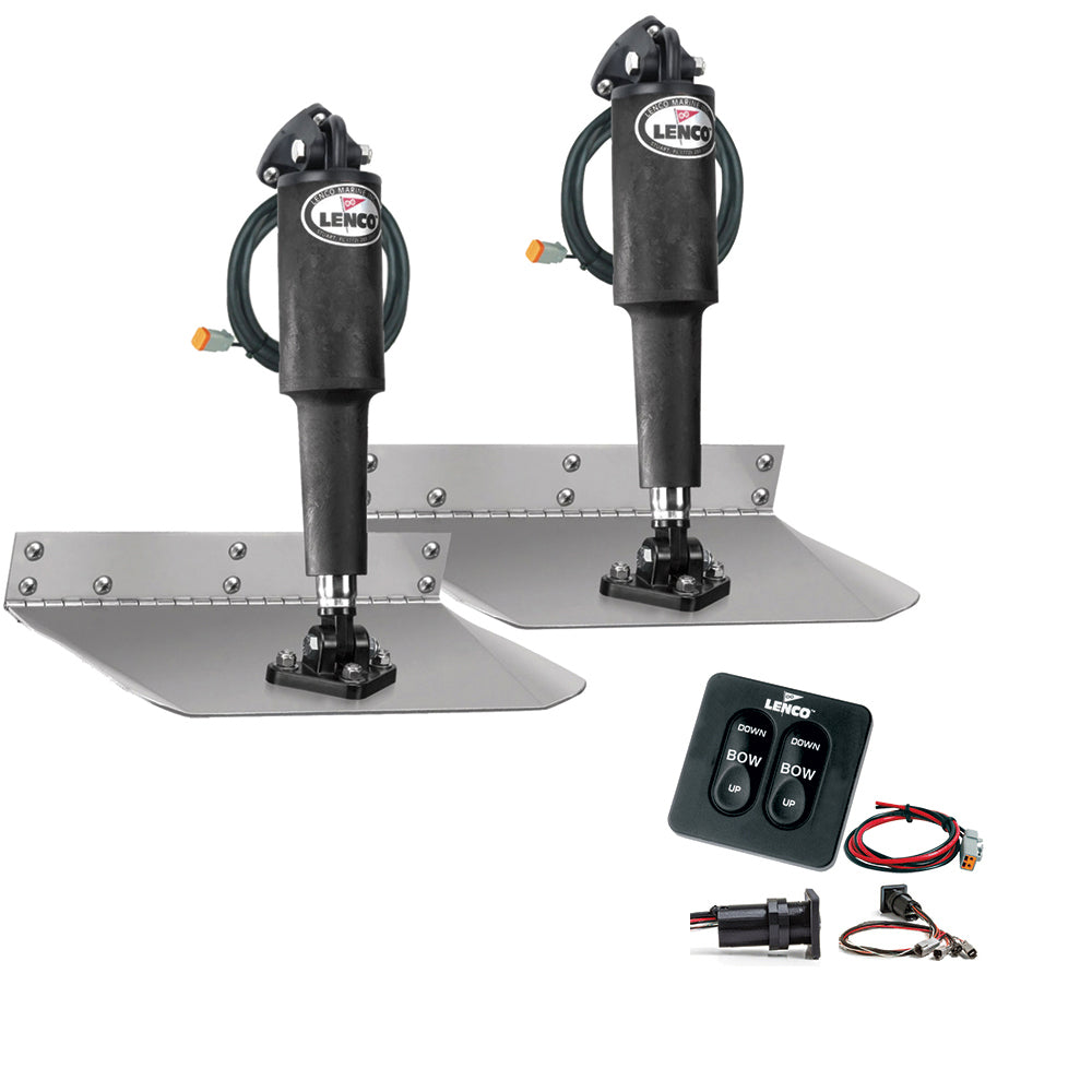 Lenco 9" x 9" Standard Trim Tab Kit w/Standard Tactile Switch Kit 12V - Deckhand Marine Supply