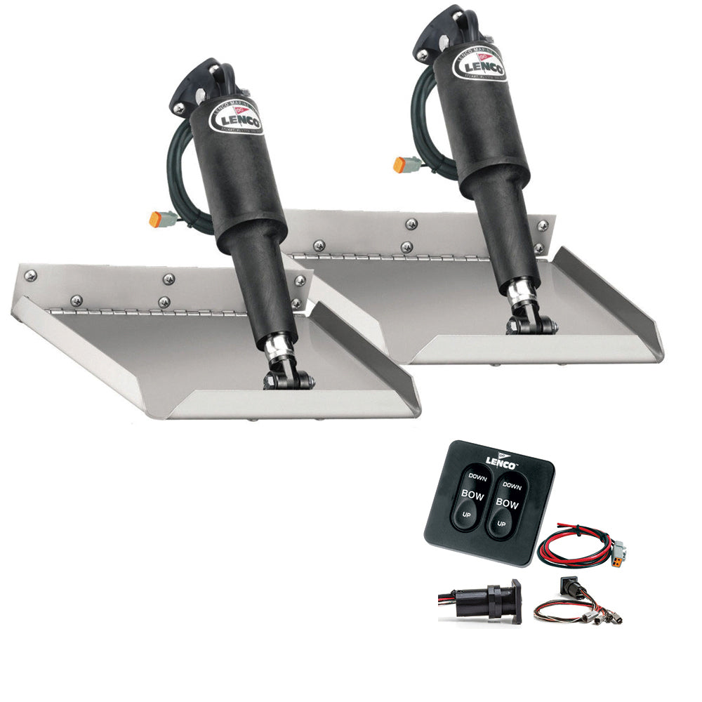 Lenco 12" x 9" Edgemount Kit w/Standard Tactile Switch Kit 12V - Deckhand Marine Supply