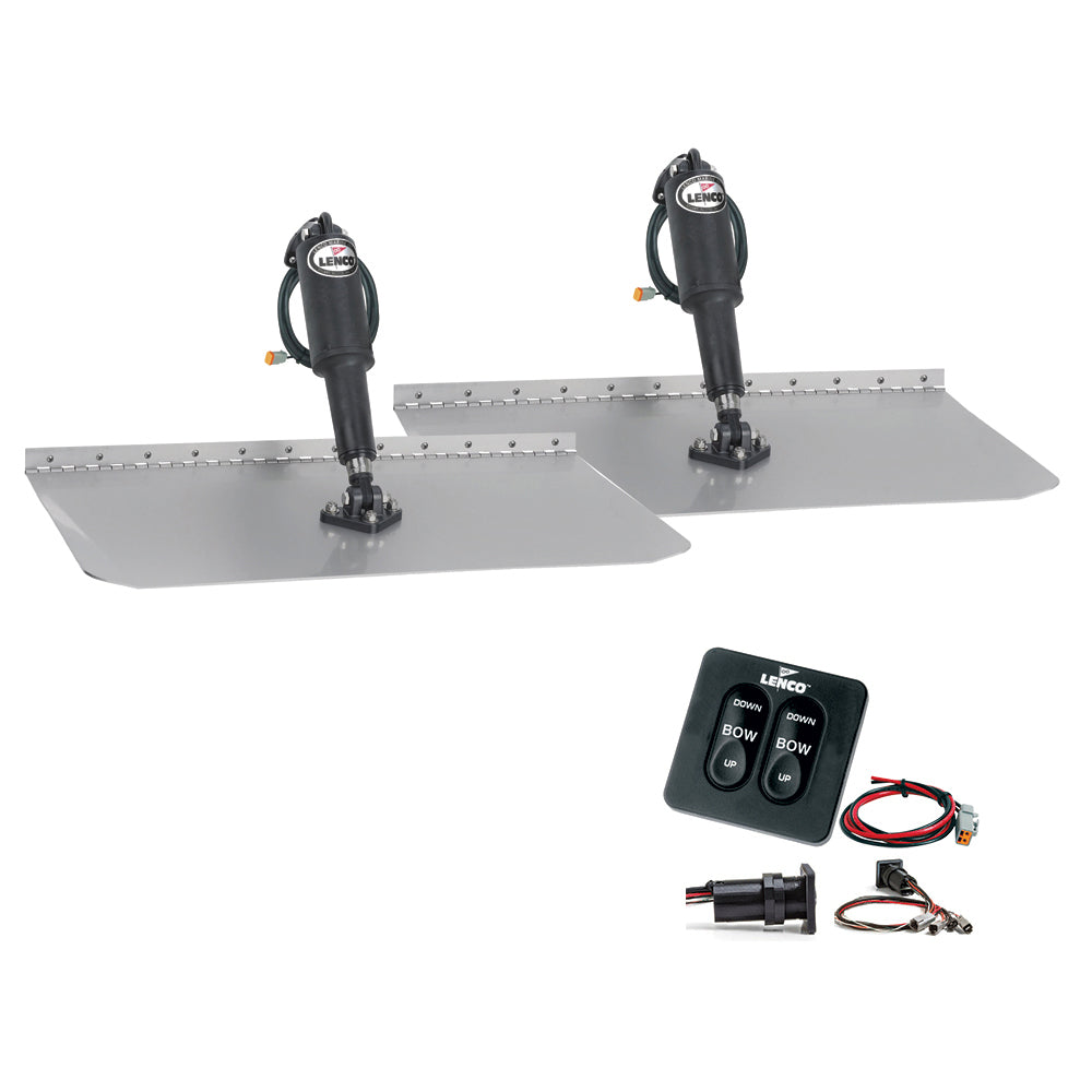 Lenco 12"x12" Standard Trim Tab Kit w/Standard Integrated Switch 12V - Deckhand Marine Supply