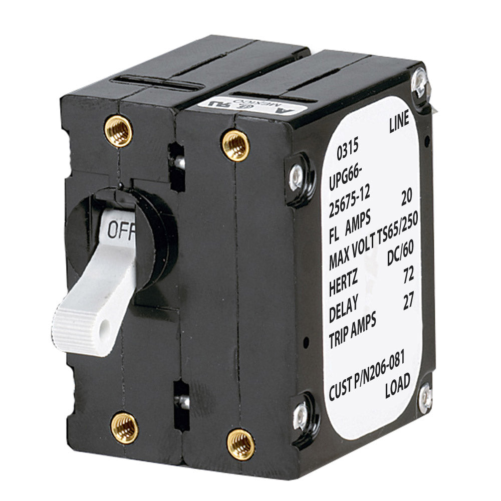 Paneltronics 'A' Frame Magnetic Circuit Breaker - 20 Amps - Double Pole - Deckhand Marine Supply