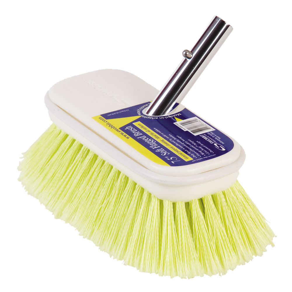 Swobbit 7.5" Soft Flagged Brush - Yellow - Deckhand Marine Supply