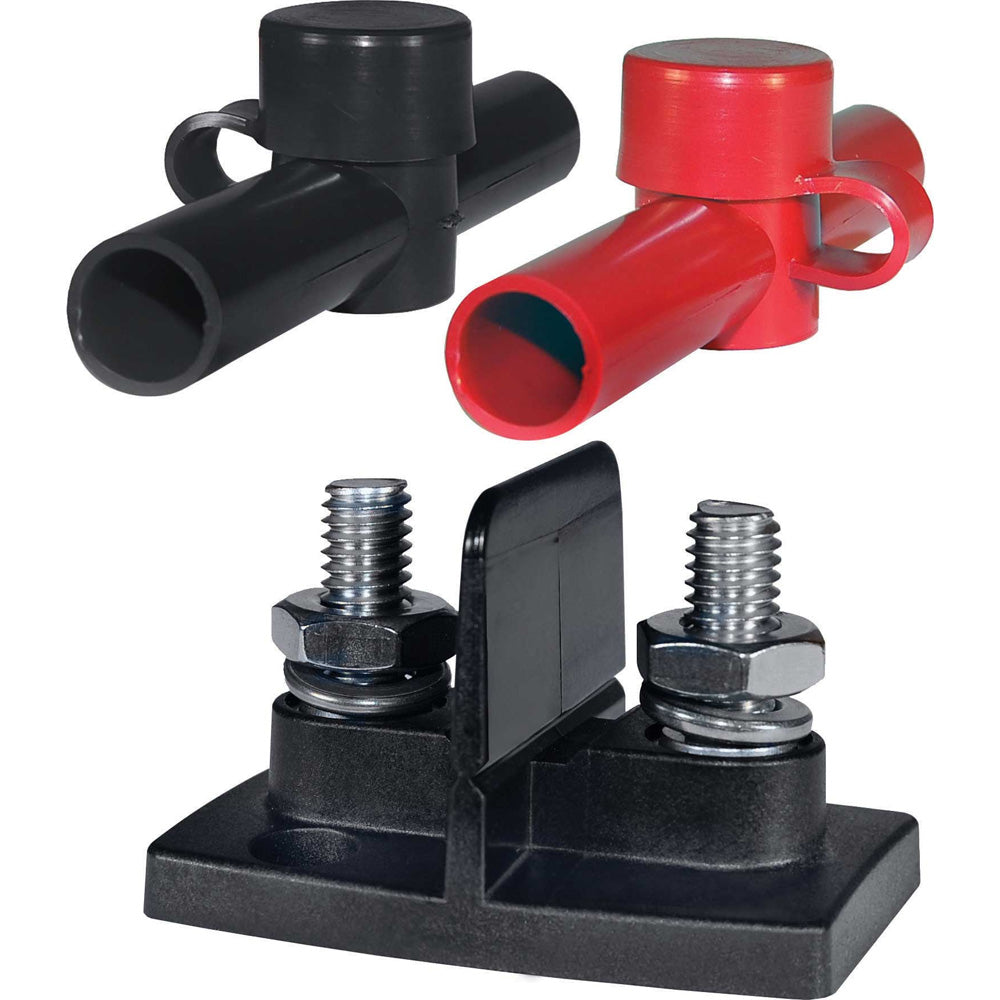 Blue Sea 2018 Dual PowerPost Cable Connectors - 1 X 5/16" - 1 X 3/8" - Deckhand Marine Supply