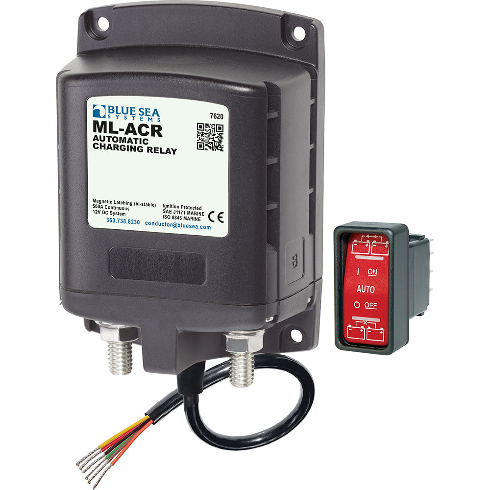 Blue Sea 7620 ML-Series Automatic Charging Relay (Magnetic Latch) 12VDC - Deckhand Marine Supply