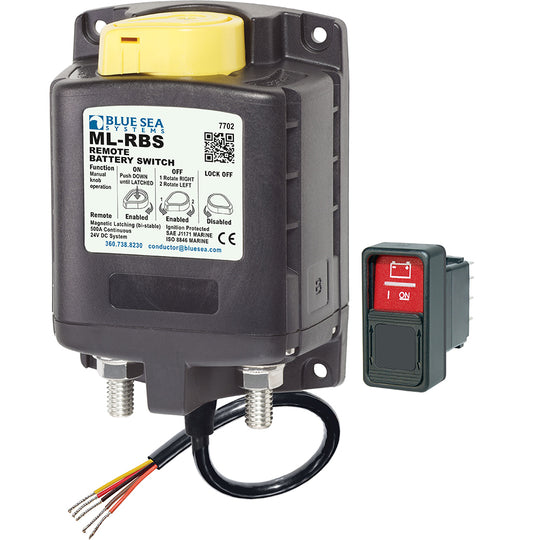 Blue Sea 7702 ML-Series Remote Battery Switch w/Manual Control 24V DC - Deckhand Marine Supply