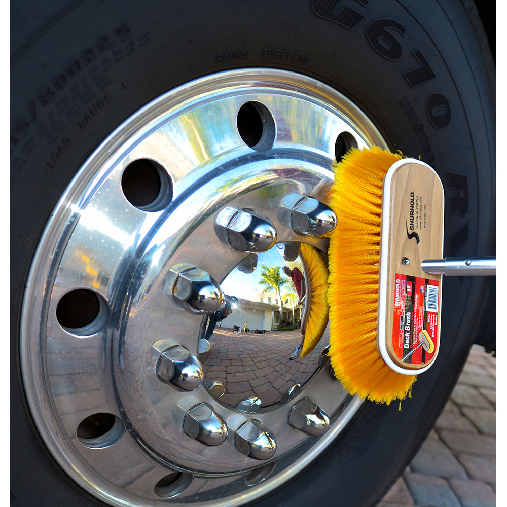 Shurhold 10" Polystyrene Medium Bristle Deck Brush - Deckhand Marine Supply
