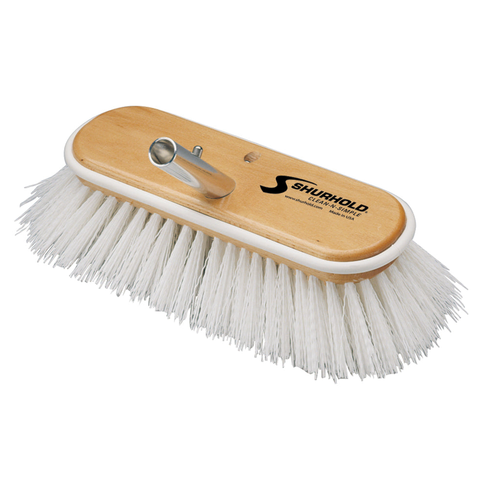 Shurhold 10" Polypropylene Stiff Bristle Deck Brush - Deckhand Marine Supply