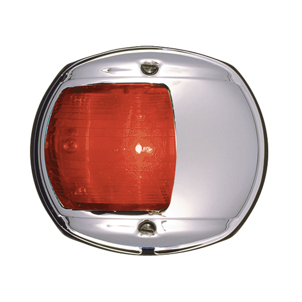 Perko LED Side Light - Red - 12V - Chrome Plated Housing - Deckhand Marine Supply