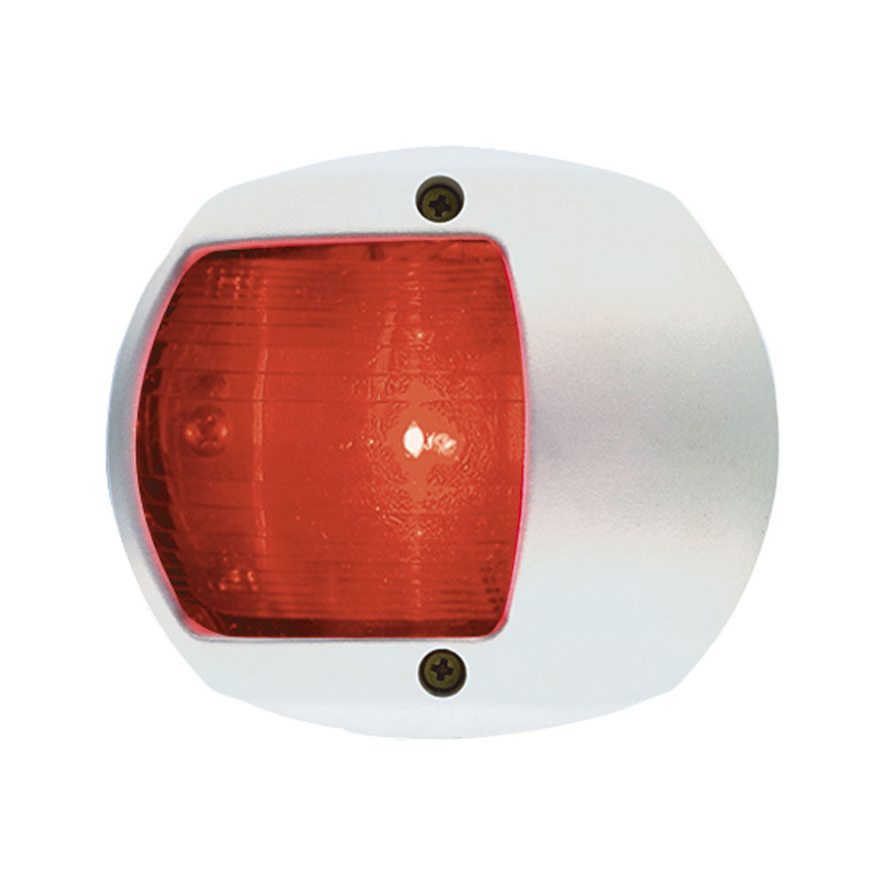 Perko LED Side Light - Red - 12V - White Plastic Housing - Deckhand Marine Supply