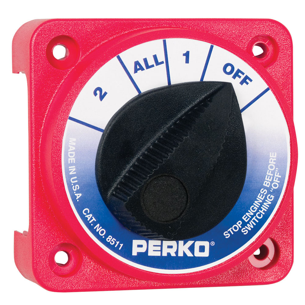 Perko Compact Medium Duty Battery Selector Switch w/o Key Lock - Deckhand Marine Supply