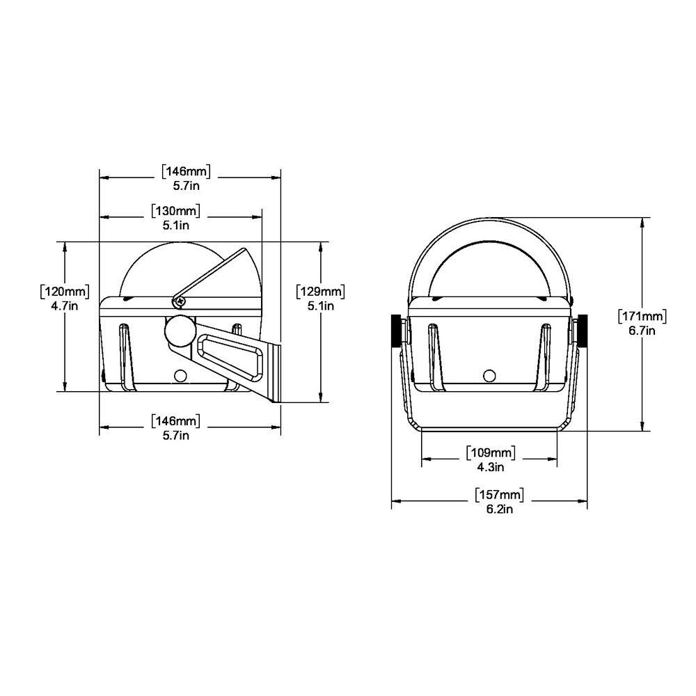 Ritchie HB-741 Helmsman Compass - Bracket Mount - Black - Deckhand Marine Supply