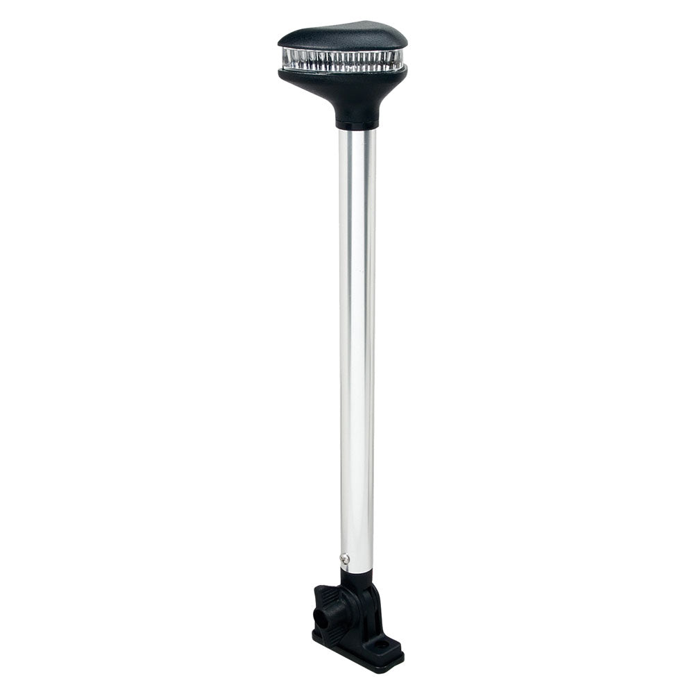 Perko Stealth Series - L.E.D. Fold Down White All-Round Light - Vertical Mount - 13-3/8" - Deckhand Marine Supply