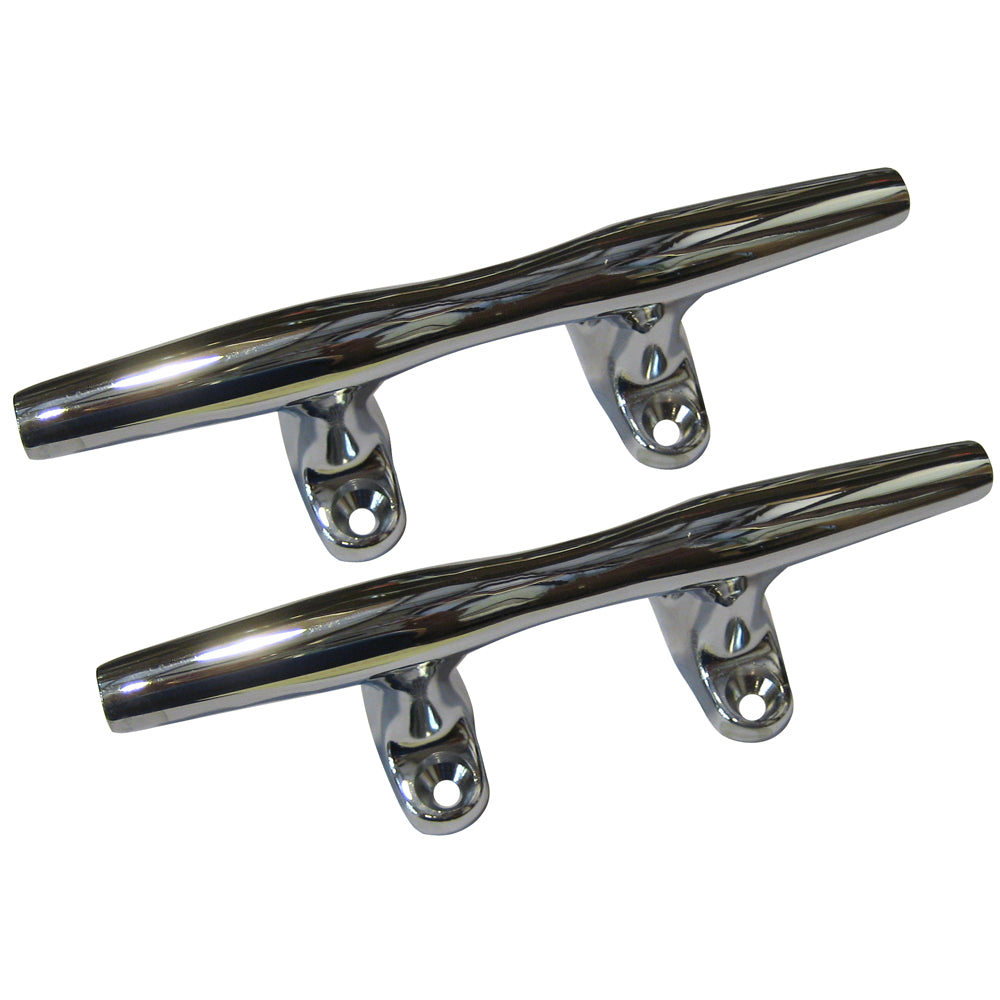 Perko 4" Open Base Cleat - Chrome Plated Zinc - Pair - Deckhand Marine Supply