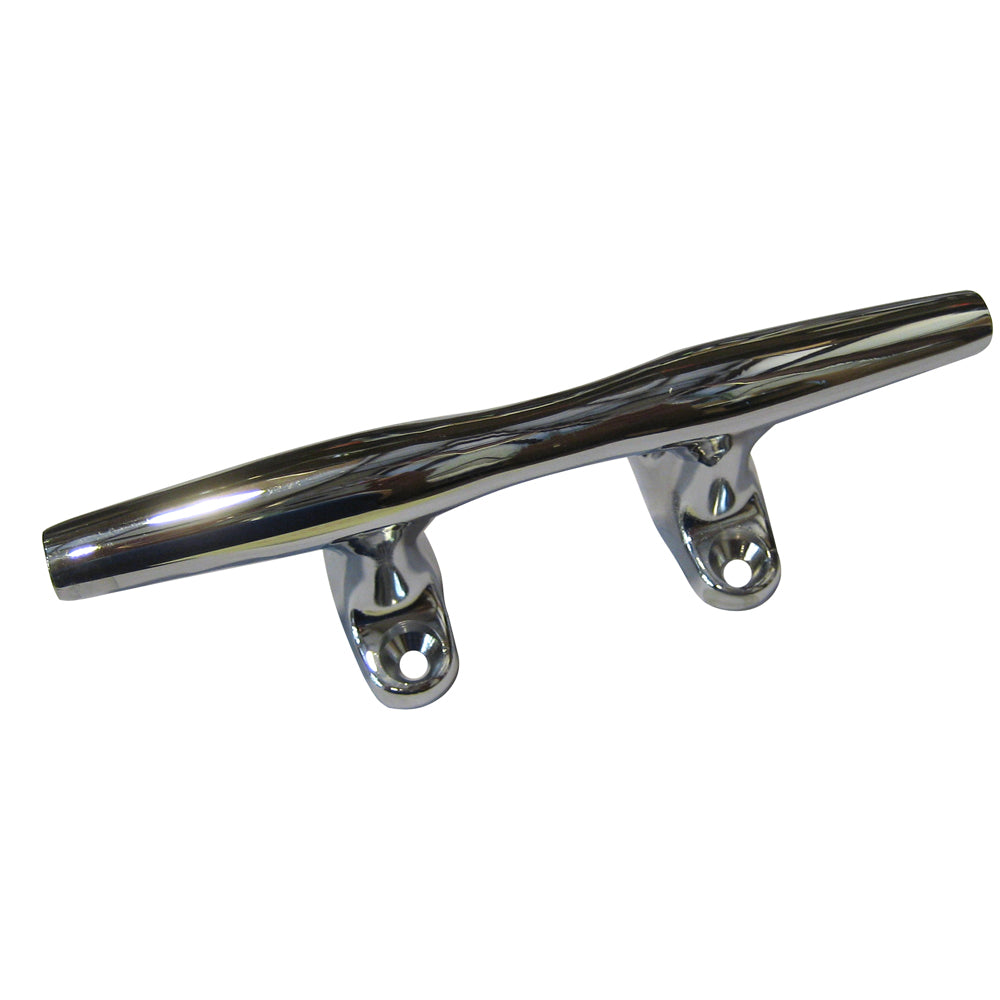 Perko 8" Open Base Cleat - Chrome Plated Zinc - Deckhand Marine Supply