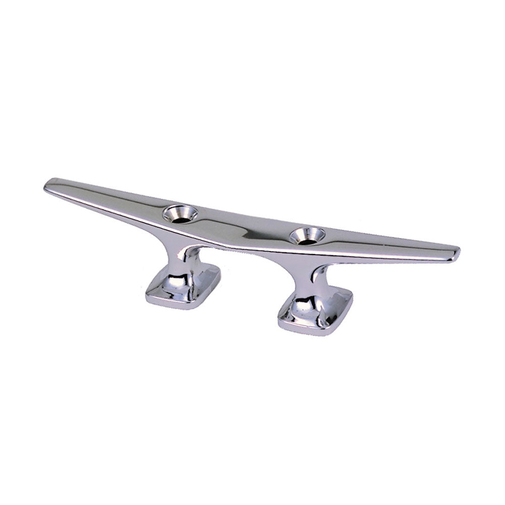 Perko 6.5" Open Base Cleat - Chrome Plated Zinc - Deckhand Marine Supply