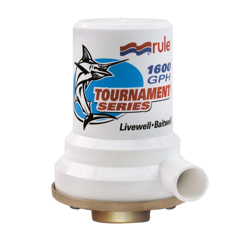 Rule Tournament Series Bronze Base 1600 GPH Livewell Pump - Deckhand Marine Supply