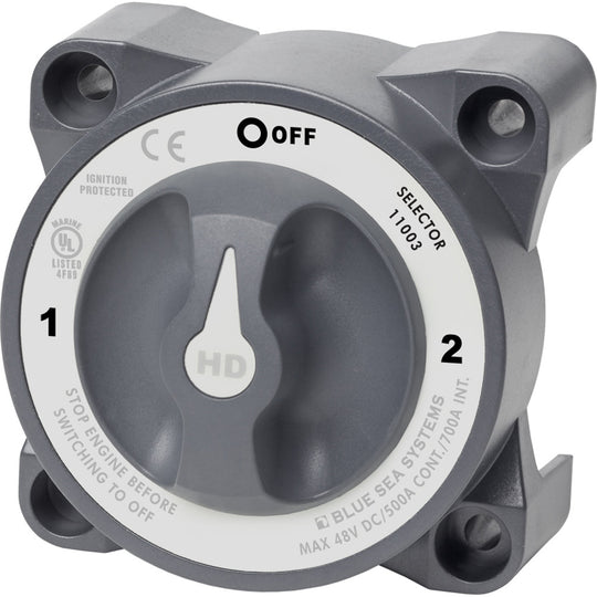 Blue Sea 11003 HD-Series Battery Switch w/Alternator Field Disconnect - 3-Position - Deckhand Marine Supply