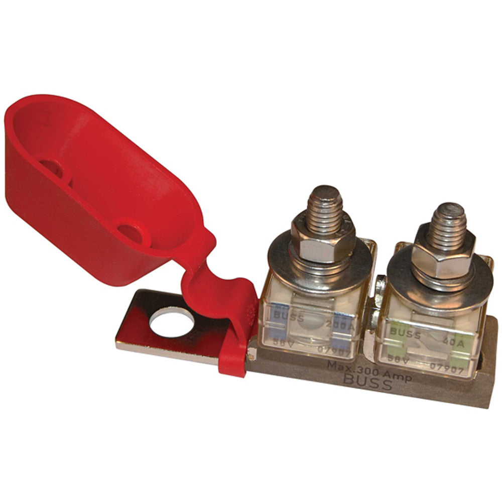 Blue Sea 2151 Terminal Fuse Block - 3/8" Mounting Hole - 2 Terminal Studs - Deckhand Marine Supply