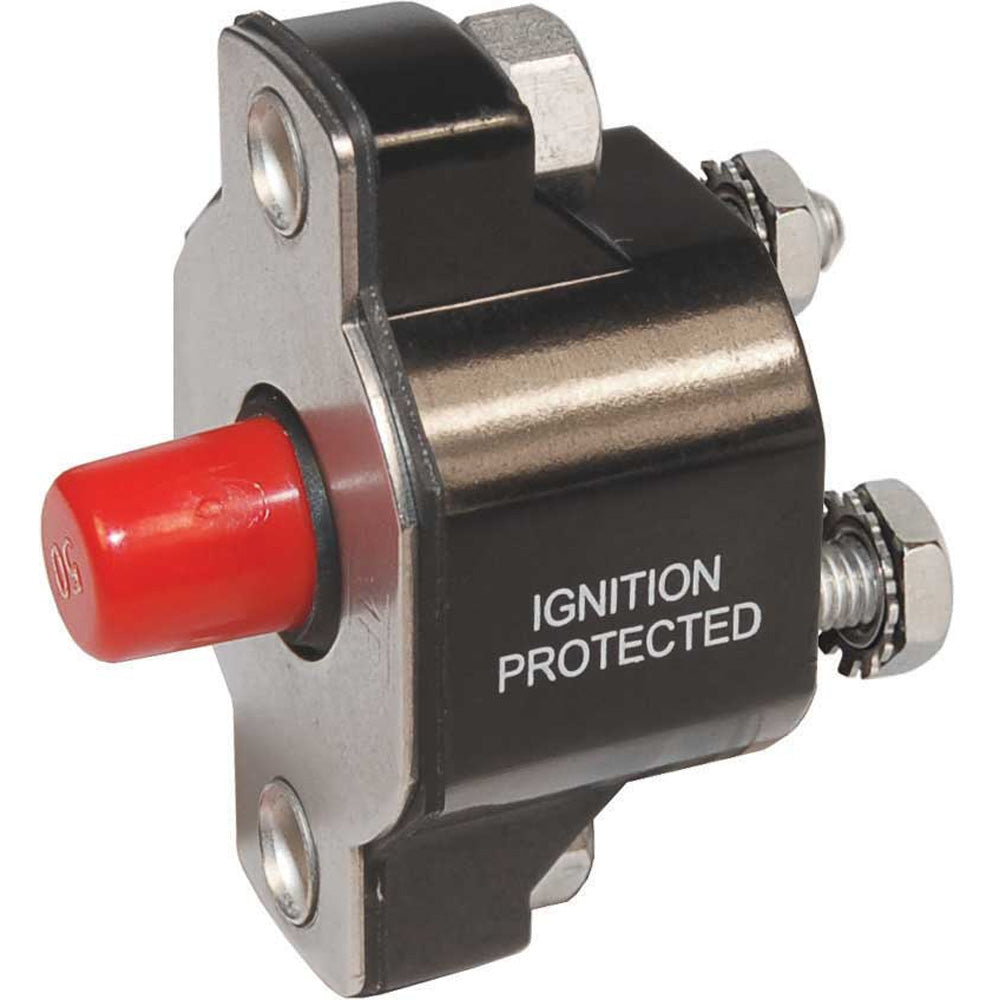 Blue Sea 2142 Medium Duty Push Button Reset-Only - 50A - Deckhand Marine Supply