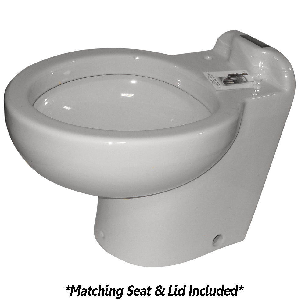 Raritan Marine Elegance - Household Style - White - Fresh or Saltwater - Smart Toilet Control - 12v - Deckhand Marine Supply