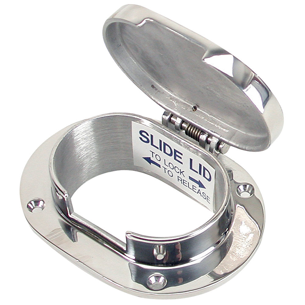 Whitecap Chain & Rope Deck Pipe 3-7/8" x 2-1/2" Opening - Deckhand Marine Supply