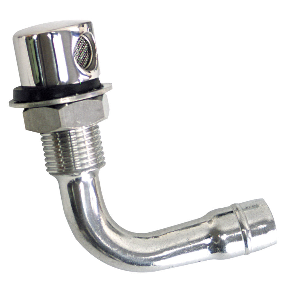 Whitecap Fuel Vent - Round Head, 90 Degree, 5/8" Hose - Deckhand Marine Supply